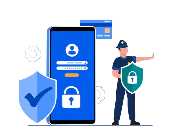 Illustration representing financial security and compliance