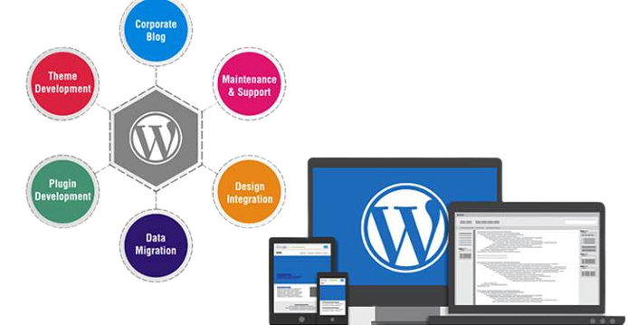 Abstract WordPress development visual